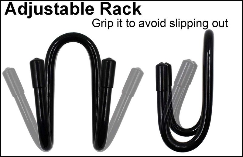 YYST Flexible Over The Seat Hard Hat Rack Holder Back Seat Hanger Headrest Hanger Headrest Hook Black X 2 Pack - Image 4