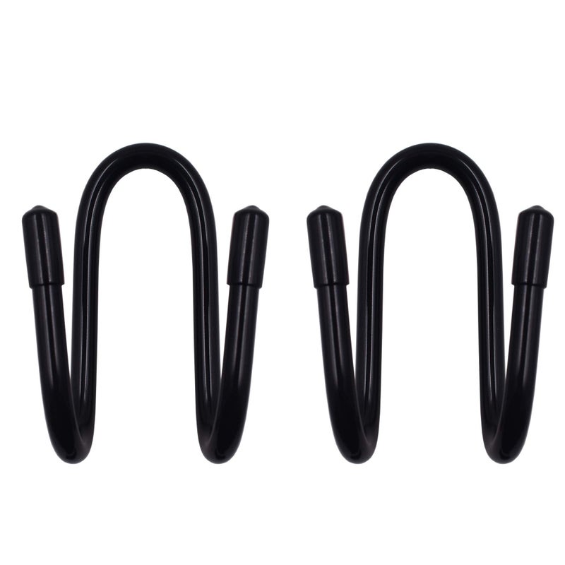 YYST Flexible Over The Seat Hard Hat Rack Holder Back Seat Hanger Headrest Hanger Headrest Hook Black X 2 Pack - Image 2