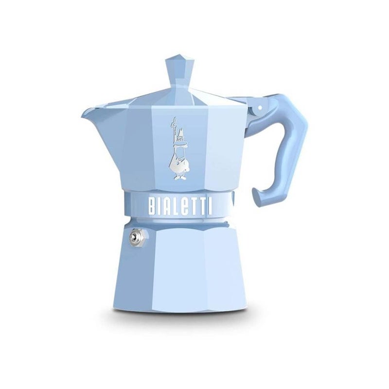 Bialetti Mocha Exclusive Sky Blue 6 Cup Open Fire Coffee Maker Espresso Maker Makinetta
