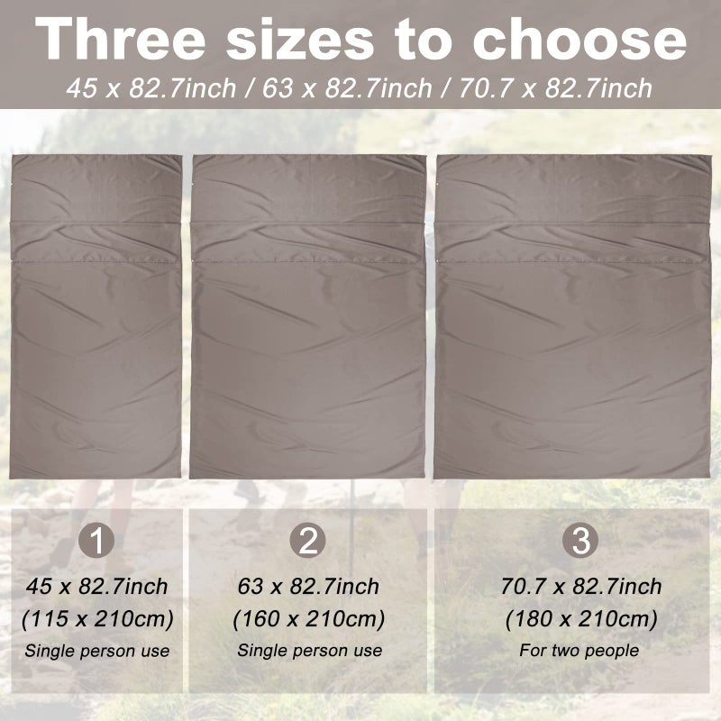 Mannice Sleeping Bag Liner Travel Sheets for Hotel Camping Sheets Travel Bed Sheets for Hotel Lightweight Single &Double Compact Sleeping Bag Sack Breathable Travel Sleeping Bag for Hotels Adult Compact Sacks - Image 5