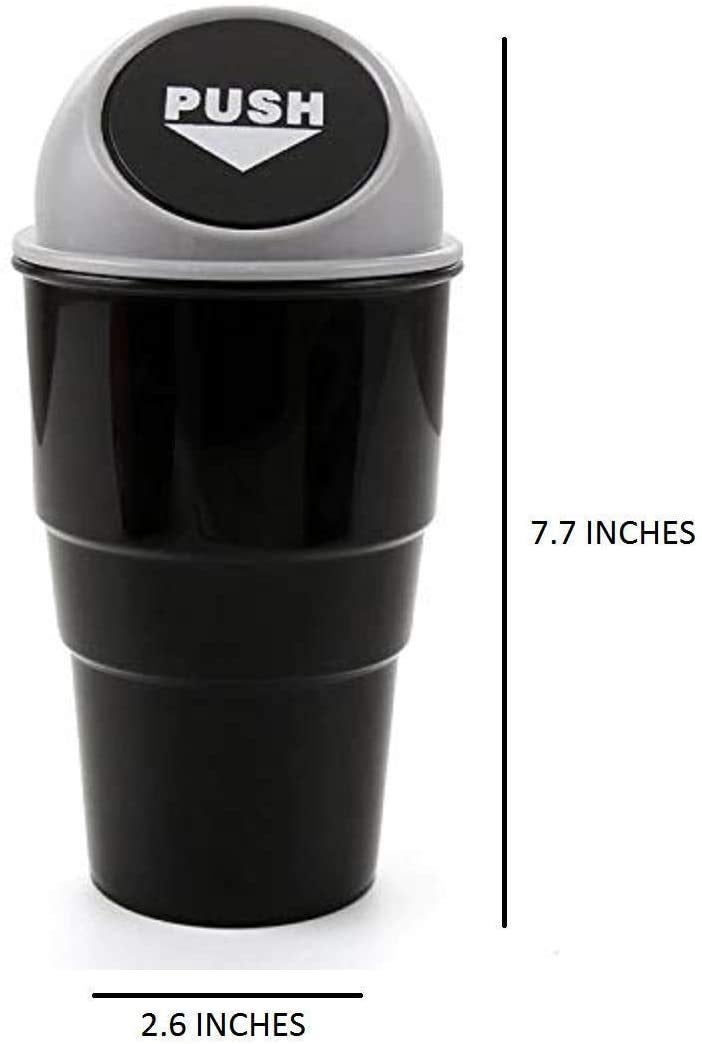 Sunshine Mini Car Plastic Swing-Lid Trash Bin Can Holder Dustbin Combo Pack of 2 (Color May Be Assorted as Per The Availability) - Image 3