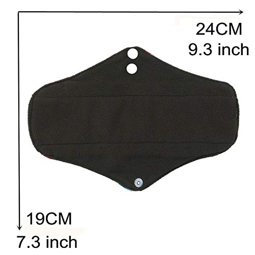 MissC2C 7PCS Pack Reusable Menstrual Pads Including 6PCS Cloth Sanitary Pads Mama Cloth Pad 1PC Mini Wet Bag - Image 5