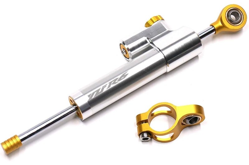 مجموعة تركيب مثبت مخمد توجيه دراجة نارية CNC باللون الفضي والذهبي لـ YZF R6 2006-2017 - Image 1