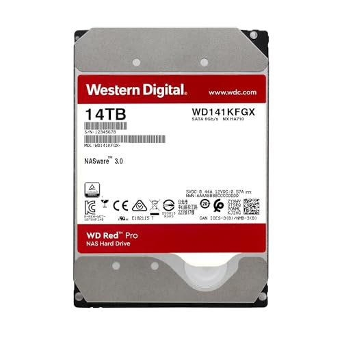 Western Digital 14TB WD Red Pro NAS Internal Hard Drive HDD - 7200 RPM, SATA 6 Gb/s, CMR, 512 MB Cache, 3.5" - WD141KFGX - Image 2
