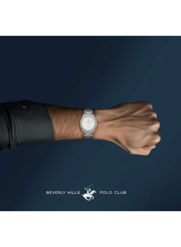 BEVERLY HILLS POLO CLUB Beverly Hills Polo Club BP3605X.330 Men Analog Display Watch & Metal Strap Silver