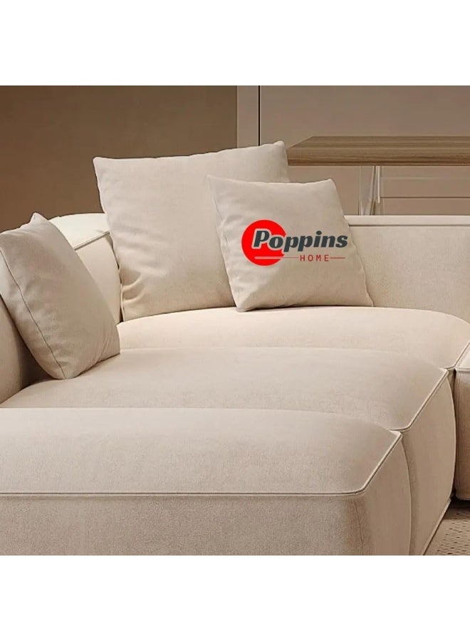 Zayn comforts Luxurious Nordic U-Shape Majlis 7-Seater Sofa Set Premium Velvet Fabric Spacious Corner Sectional Design (Peach, LEFT BED) - Image 4