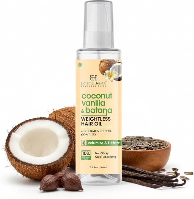 Botanic Hearth Coconut Vanilla and Batana Weightless Hair Oil - 3.4 fl oz - Image 1