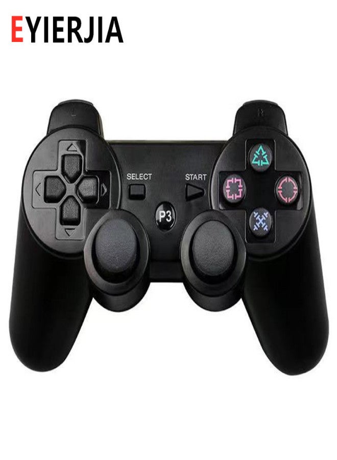 Factory ready stock ps3 controller PS3 wireless bluetooth game controller dual vibration snowflake button ready stock one piece dropshipping Black (universal button bare metal) - Image 3