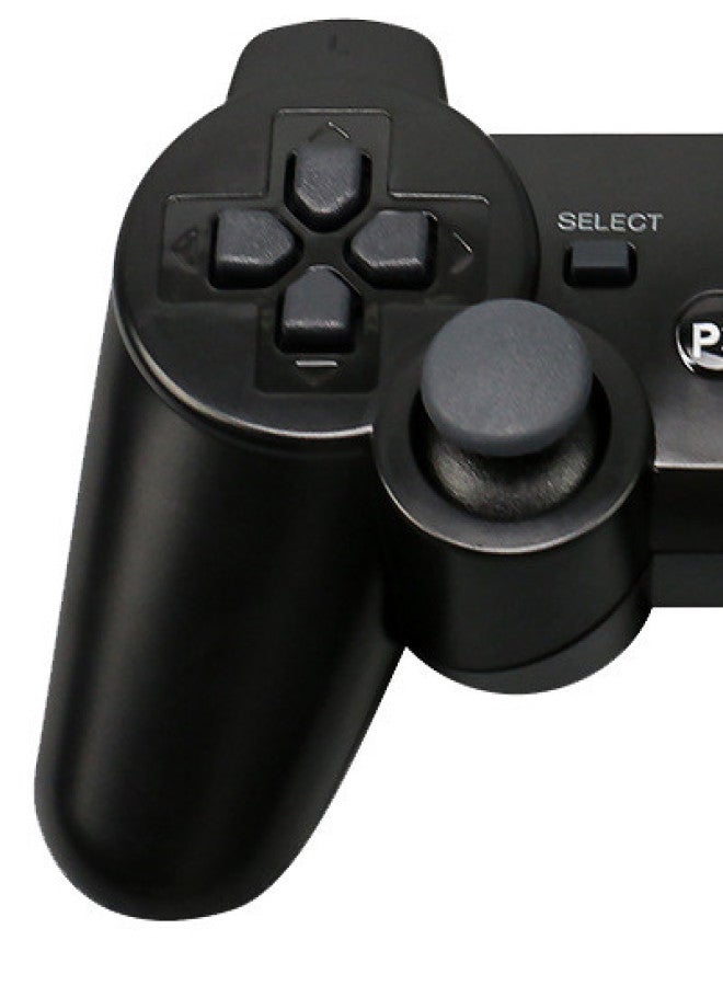 Factory ready stock ps3 controller PS3 wireless bluetooth game controller dual vibration snowflake button ready stock one piece dropshipping Black (universal button bare metal) - Image 1