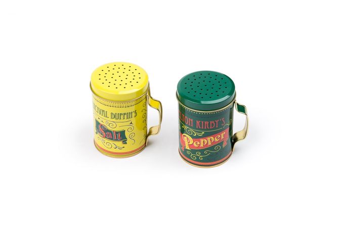 Fox Run Salt and Pepper Shakers with Handle Set, 2.75 x 3.5 x 4 inches, Multicolored - Image 1