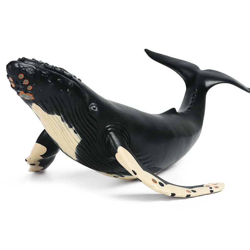 EOIVSH Soft Rubber Humpback Whale 142 inch Sea Animal Whale Toys Realistic Ocean Animal Figure for Kids Great for Cake Topper Birthday Gift - Image 1