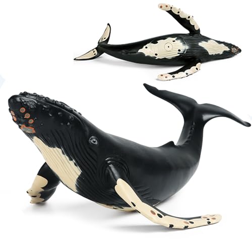 EOIVSH Soft Rubber Humpback Whale 142 inch Sea Animal Whale Toys Realistic Ocean Animal Figure for Kids Great for Cake Topper Birthday Gift - Image 4