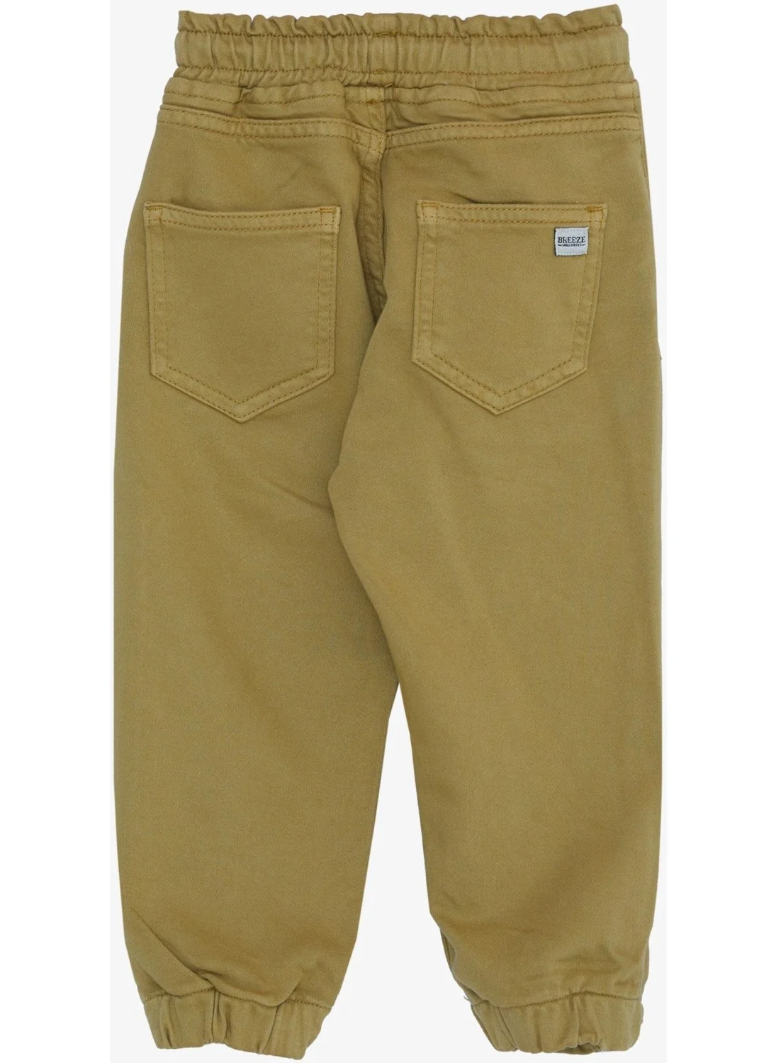 Breeze Breeze Boy's Trousers with Lace-Up Waist and Elastic Waist Legs, 1.5-5 Years Old, Khaki Green