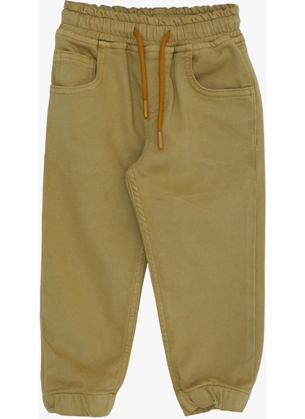 Breeze Breeze Boy's Trousers with Lace-Up Waist and Elastic Waist Legs, 1.5-5 Years Old, Khaki Green