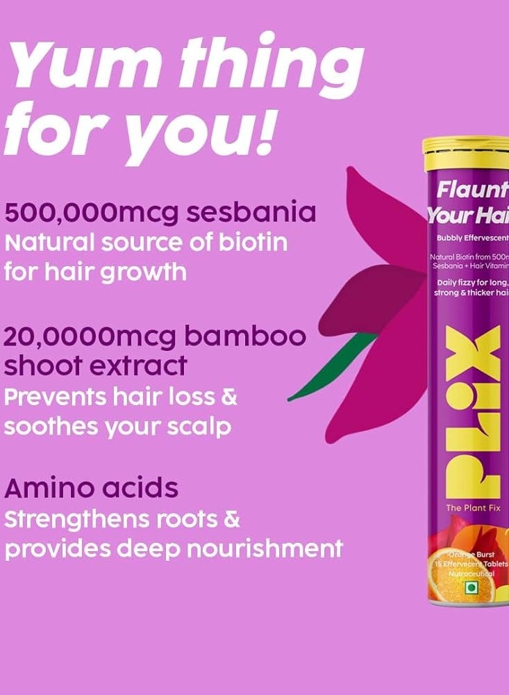 Plix Flaunt Your Hair 15's Effervescent tablets - Image 2