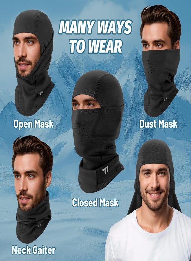 ويست بايكنج قناع تزلج بالاكلافا من ويست بايكينج، قناع وجه دافئ للطقس البارد، خفيف الوزن ومقاوم للرياح، وشاح شتوي حراري للرجال والنساء، غطاء رأس لتدفئة الرقبة أثناء ركوب الدراجات والتزلج على الجليد وركوب الدراجات النارية، لون أسود جليدي - Image 4