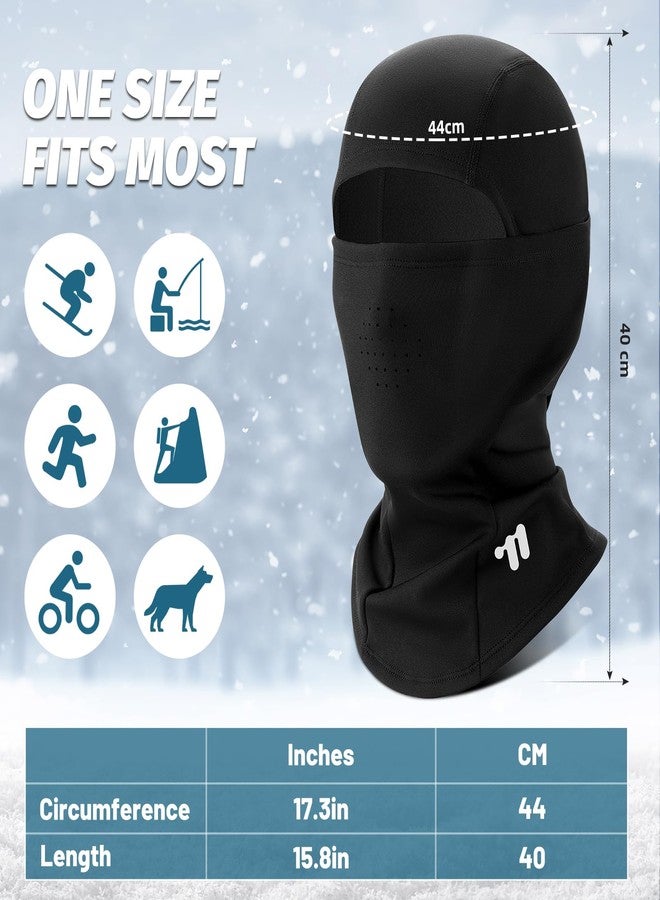 ويست بايكنج قناع تزلج بالاكلافا من ويست بايكينج، قناع وجه دافئ للطقس البارد، خفيف الوزن ومقاوم للرياح، وشاح شتوي حراري للرجال والنساء، غطاء رأس لتدفئة الرقبة أثناء ركوب الدراجات والتزلج على الجليد وركوب الدراجات النارية، لون أسود جليدي - Image 5