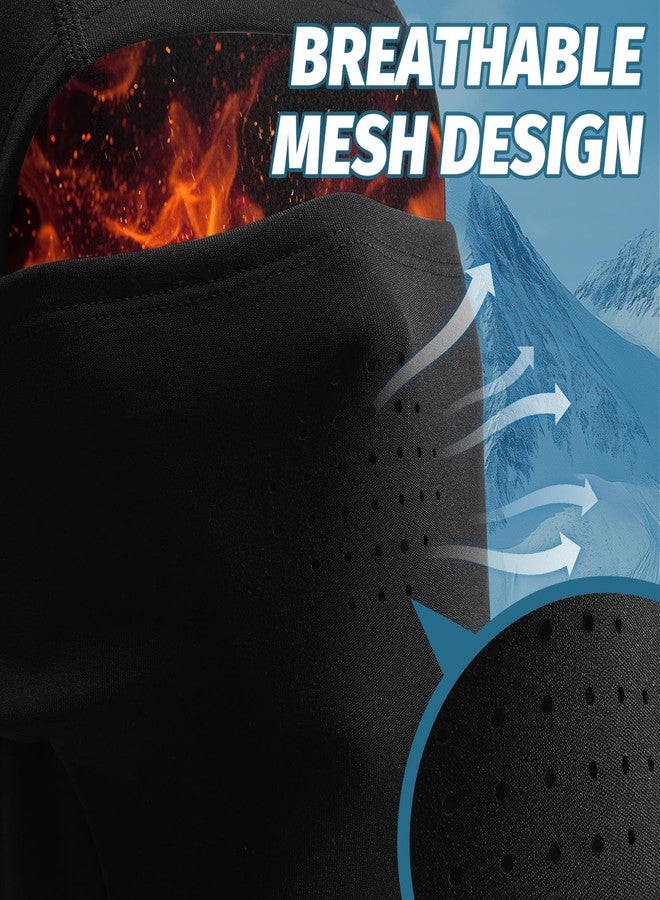 ويست بايكنج قناع تزلج بالاكلافا من ويست بايكينج، قناع وجه دافئ للطقس البارد، خفيف الوزن ومقاوم للرياح، وشاح شتوي حراري للرجال والنساء، غطاء رأس لتدفئة الرقبة أثناء ركوب الدراجات والتزلج على الجليد وركوب الدراجات النارية، لون أسود جليدي - Image 2