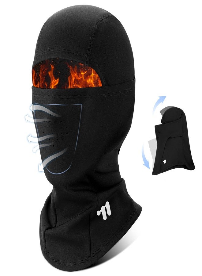 ويست بايكنج قناع تزلج بالاكلافا من ويست بايكينج، قناع وجه دافئ للطقس البارد، خفيف الوزن ومقاوم للرياح، وشاح شتوي حراري للرجال والنساء، غطاء رأس لتدفئة الرقبة أثناء ركوب الدراجات والتزلج على الجليد وركوب الدراجات النارية، لون أسود جليدي - Image 1