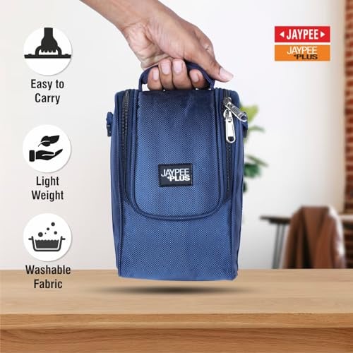Jaypee Plus Homely 1190 ml Stainless Steel Office Lunch Box | BPA Free, Microwave Safe & Spillproof Airtight 3 Containers | Includes Spoon, Fork & Insulated Bag | Ideal for College & School (Blue) - Image 2