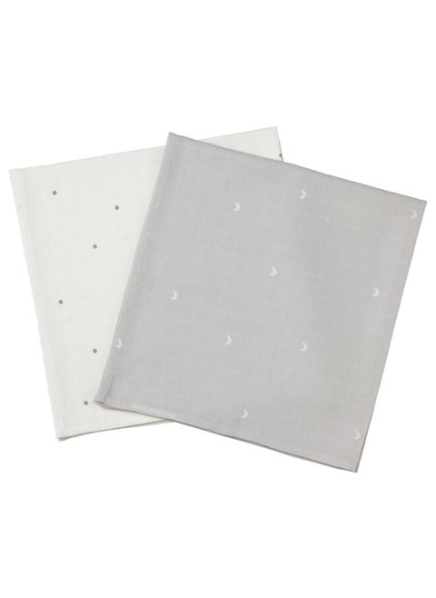 Muslin square, dotted/moon, 70x70 cm