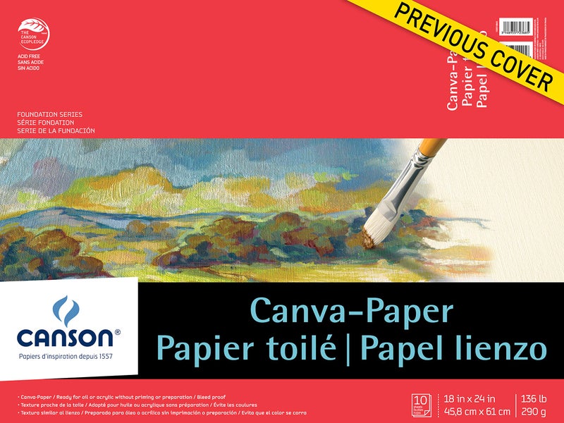 Canson Artist Series Canva-Paper, Foldover Pad, 18x24 inches, 10 Sheets (136lb/290g) - Artist Paper for Adults and Students - Oil Paint, Acrylic Paint, Mixed Media, Art Journaling - Image 2