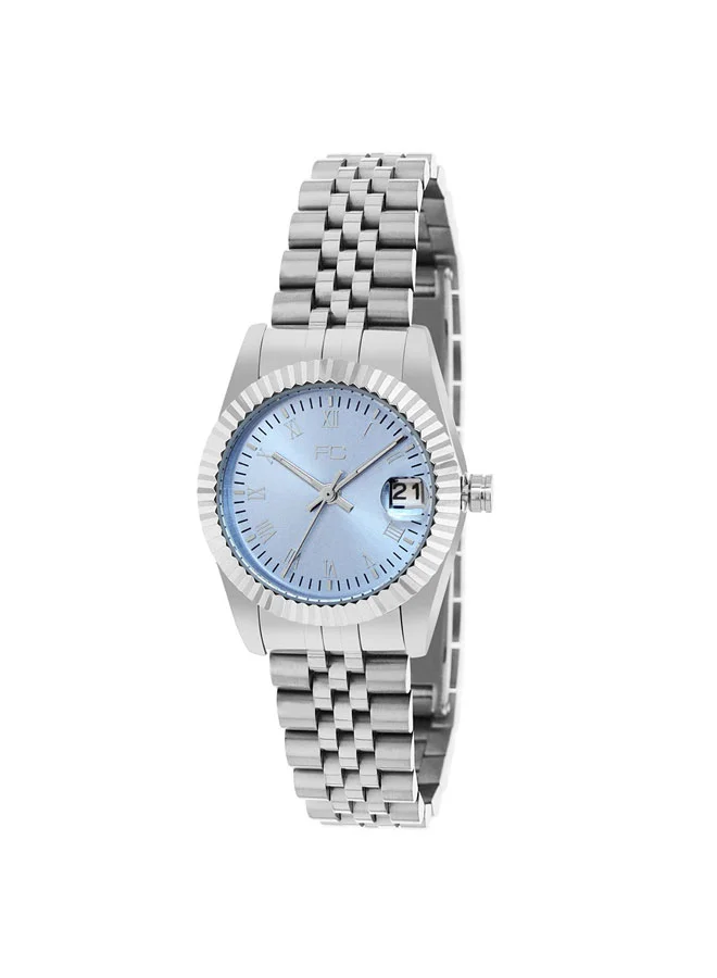 فرنش كونكشن 32mm Women's Quartz Watch with Sky Blue Dial