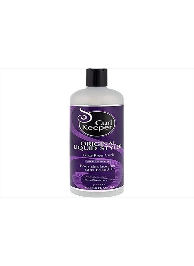 Curl Keeper Original Liquid Styler: Total Control in All Weather Conditions for Well Defined, Frizz-Free Curls with No Product Build Up (33.8 oz)  - Image 1