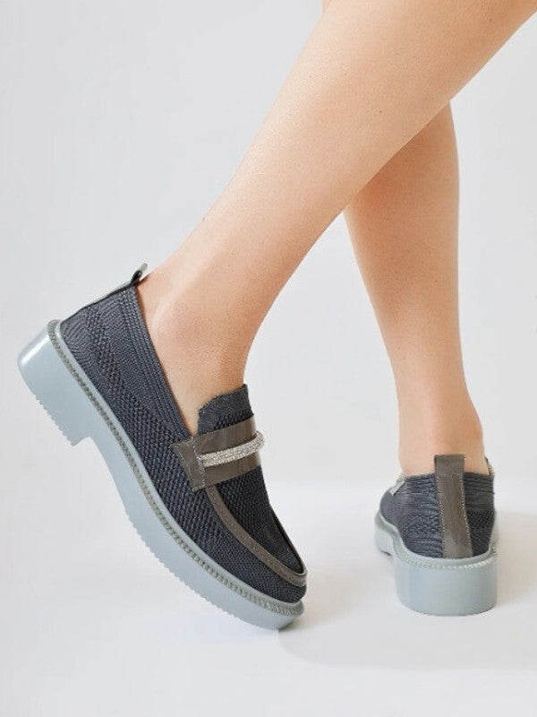 Hagpay Special Flexible Knitwear and Stone Detailed Women's Leopard Shoes  - Image 2
