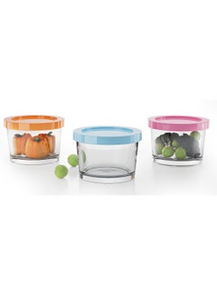 CITY GLASS City Glass Alex Jar Set, 3 Pieces 220 ML Glass Jars with Lids, Airtight Food Storage Containers for Spices, Herbs, Dry Foods, and Kitchen Organization, Durable Design for Freshness and Style  - Image 2