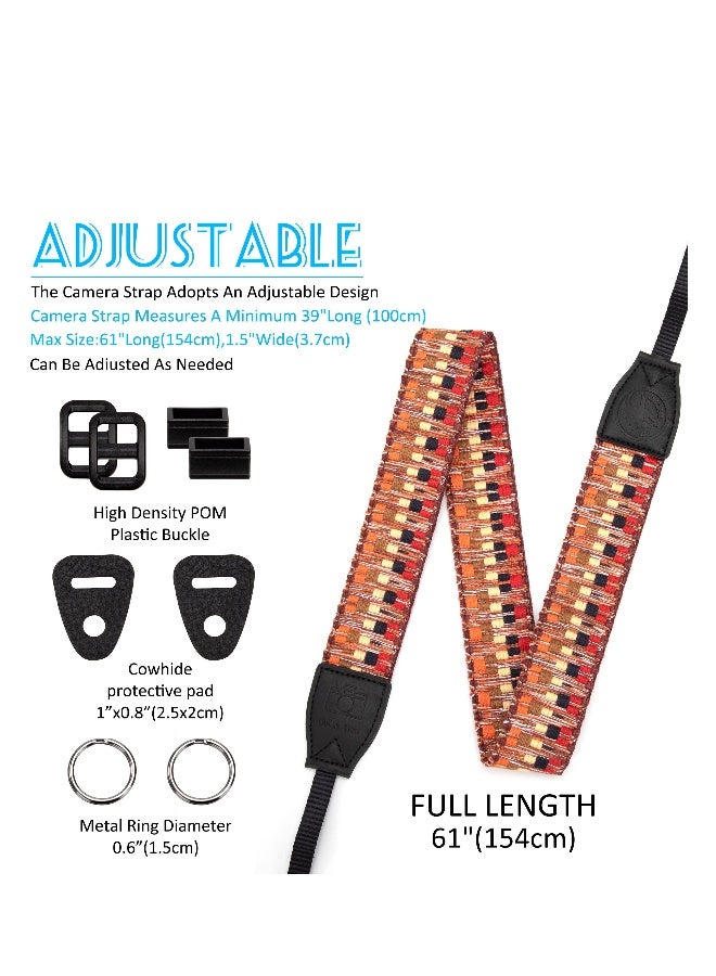 Classic Vintage Camera Straps, Adjustable Shoulder  Neck Strap, Universal Camera Shoulder Neck Strap, Suitable for All Cameras - Image 5