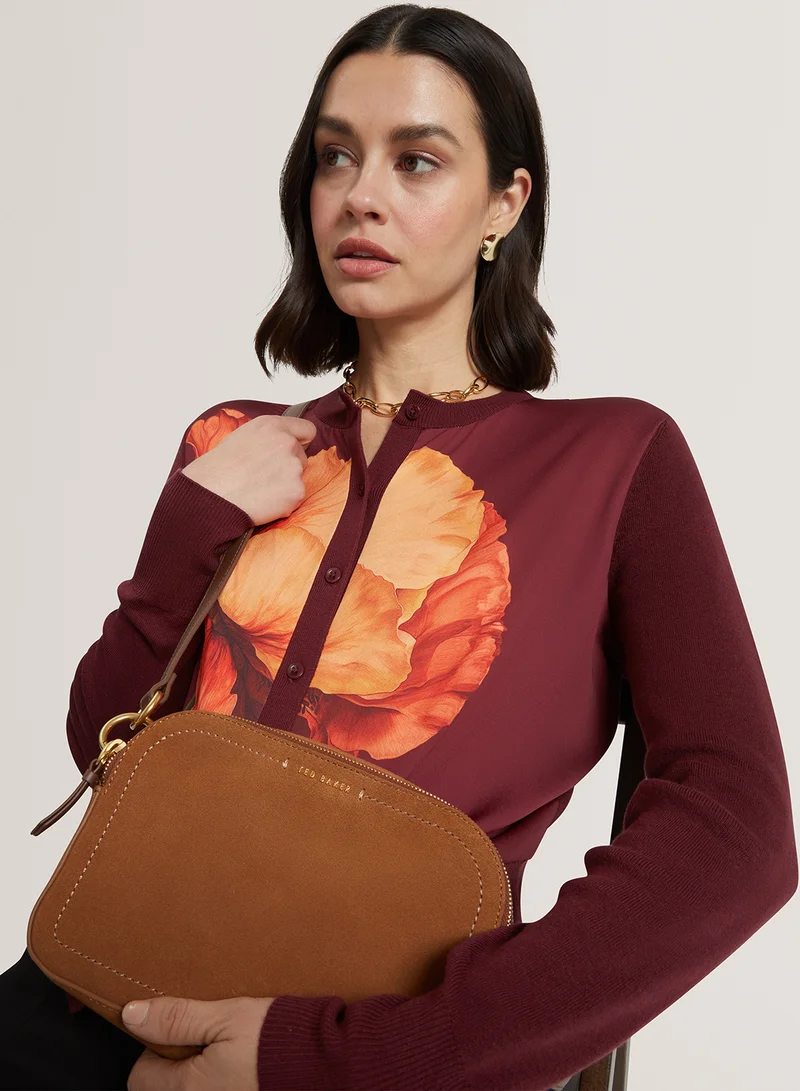 تيد بيكر Shayane Webbing Suede Crossbody