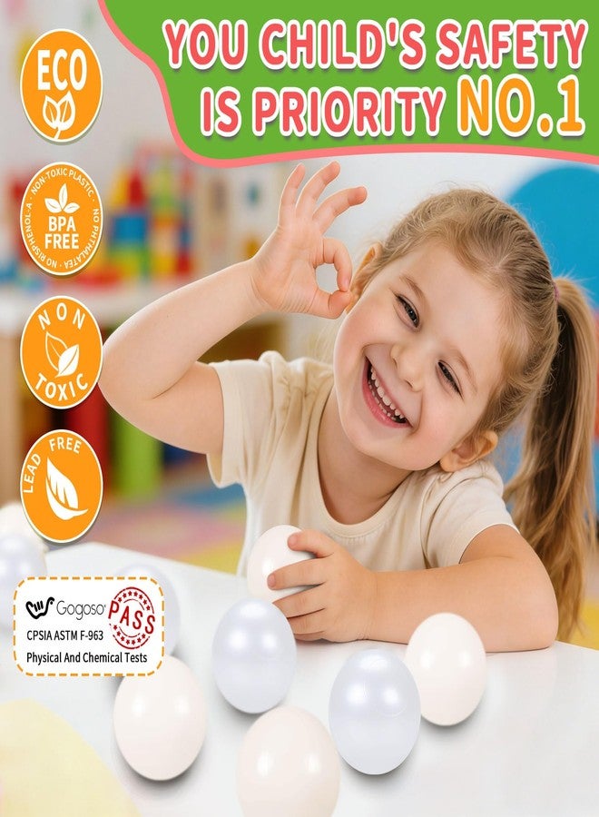 GOGOSO Pastel Baby Play Balls for Toddler Ball Pit Playpen Tent Birthday Party Plastic Toys,100 pcs, Pearl White Cream White - Image 5