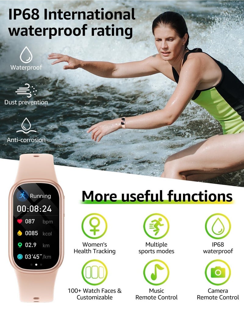 M8 Pro Smart Bracelet, Waterproof Durable Fitness Tracker Watch, Lightweight And Comfortable Smart Watch With Blood Oxygen Heart Rate Sleep Monitor, (1pc, Beige) - Image 4