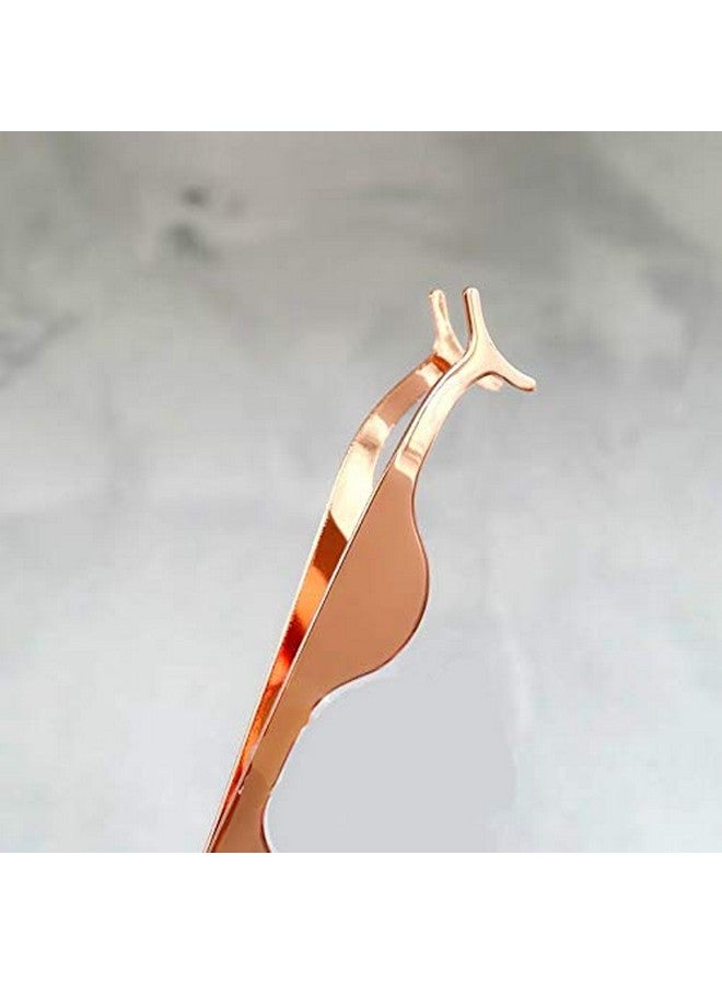 Dorisue False Eyelashes Applicator Tool Gold Eyelash Clip Tweezers Nipper Extension Tweezers Remover - Image 5