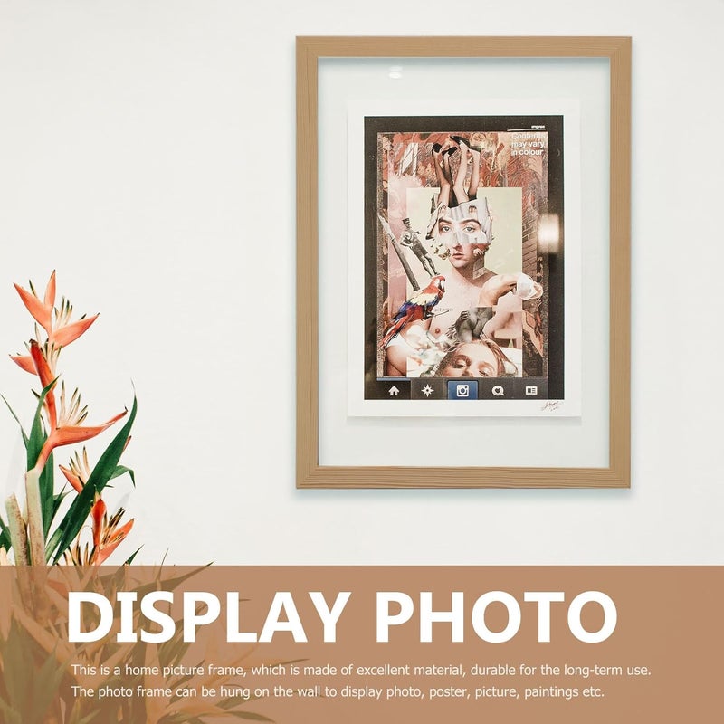 إطار صور خشبي A3 بأبعاد 29.7×42 سم، لعرض الصور، مصنوع من الخشب الطبيعي، مناسب لزينة المنزل وجدران المعارض - Image 5