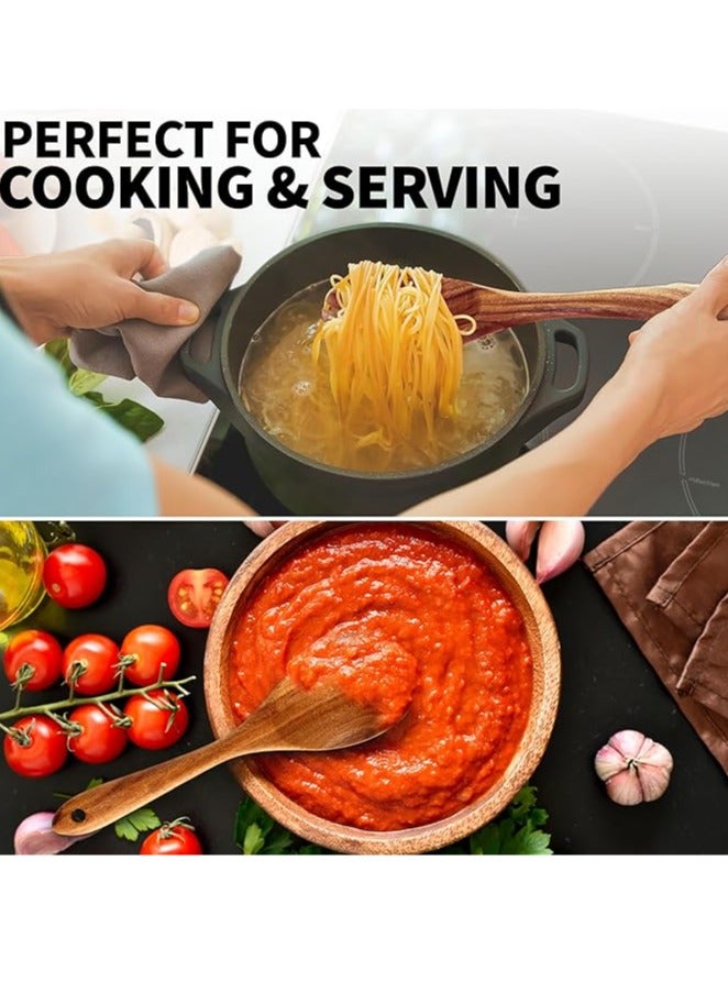 Arabest 6-Piece Wooden Cooking Spoons Set – Heat-Resistant, Smooth Teak Utensils with Comfort Grip – Lightweight & Durable – Easy to Clean, Perfect for Non-Stick Cookware - Image 4