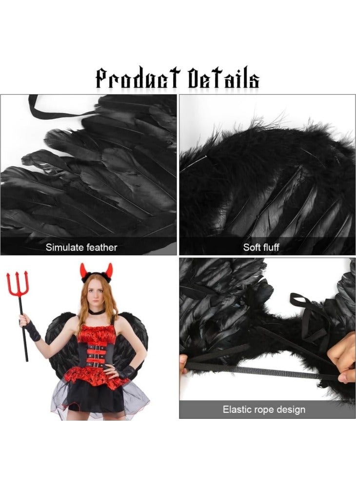 Halloween Costumes Kids Angel Costume,Feather Angel Wing and Halo Magic Wand for boys girls adults - Image 3