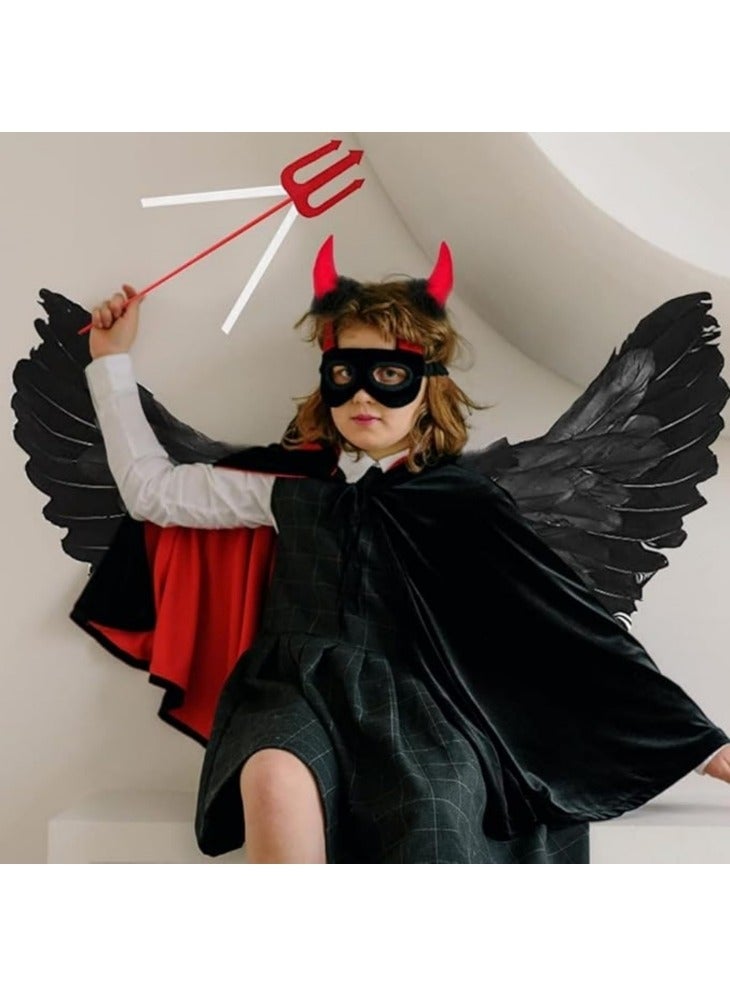Halloween Costumes Kids Angel Costume,Feather Angel Wing and Halo Magic Wand for boys girls adults - Image 4