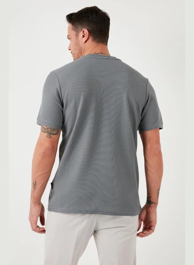 Buratti  Buratti Cotton Regular Fit Half-Zip T-Shirt Men's T-SHIRT 5902653 for Men | Best Price UAE