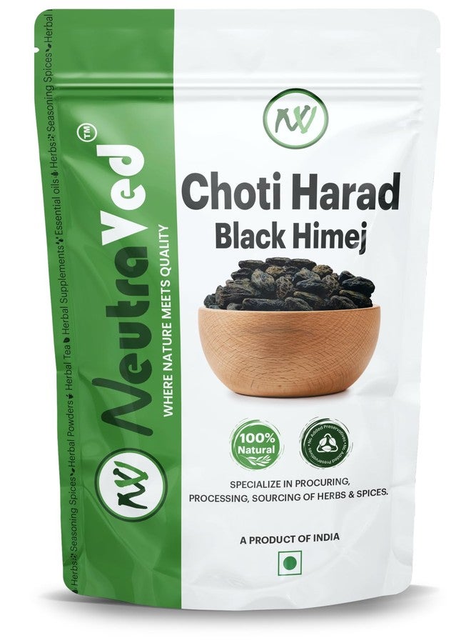 NeutraVed Choti Harad, Kali Harad, Black Himej, Myrobalan, Terminalia Chebula Small Hard Whole - 200g - Image 1