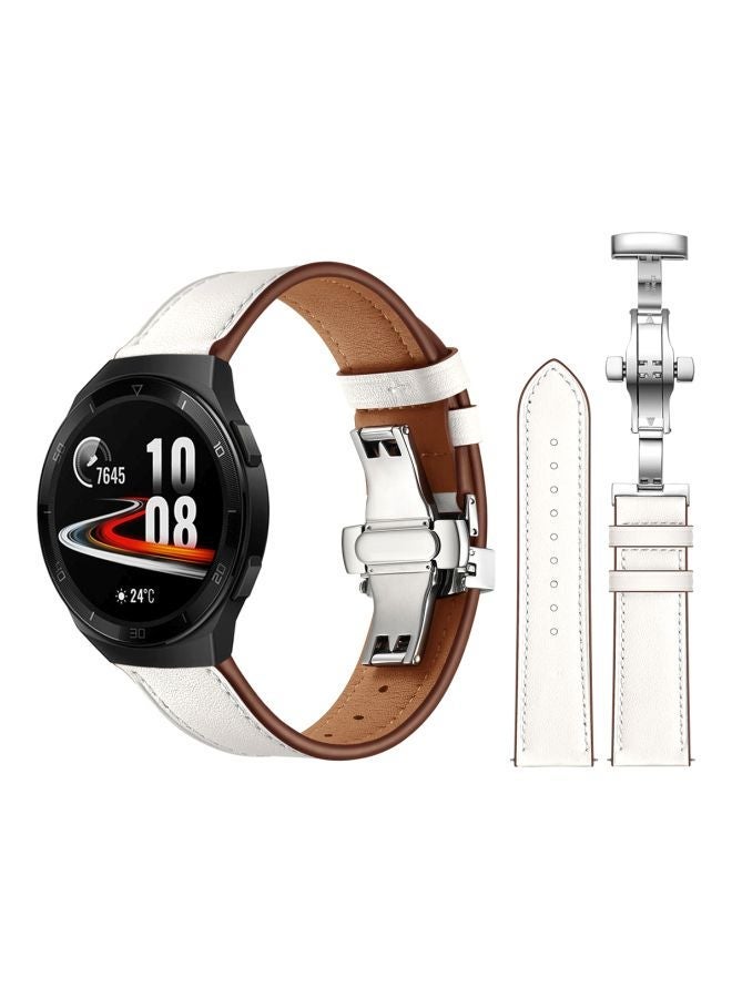 NIBEMINENT Replacement Band For Huawei Watch GT 2e - 46mm White/Silver - Image 2