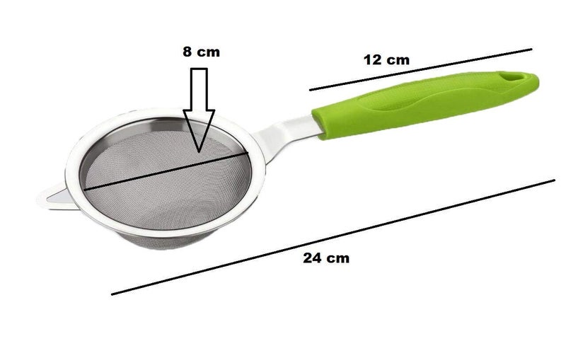 DDecora Tea Strainer for Kitchen, Chhalni -Coffee Strainer Chhani for Tea & Coffee, Tea Filter with Stainless Steel Mesh(pcs-2) - Image 2