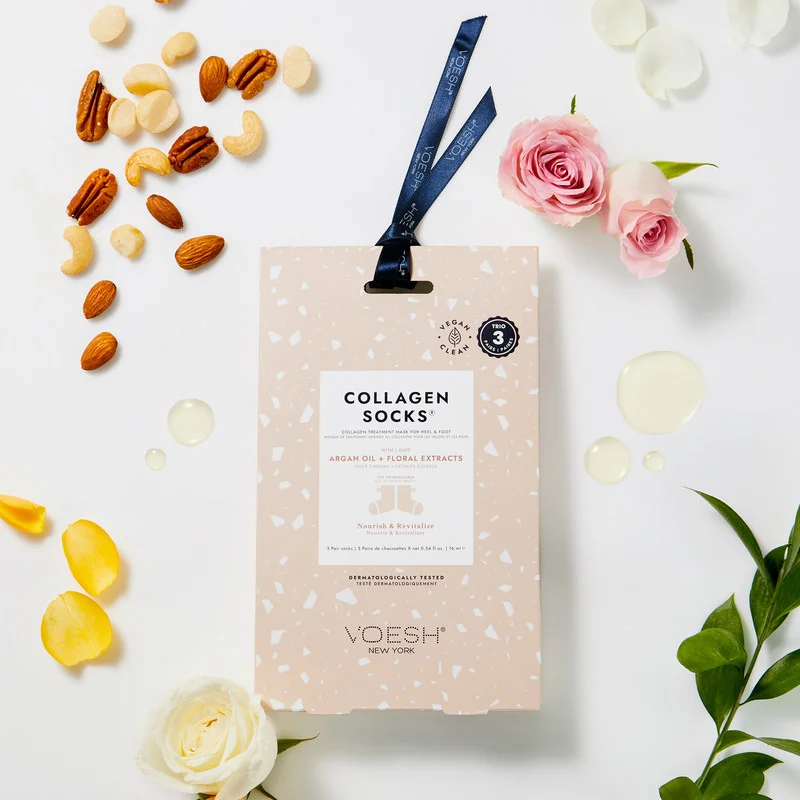 Voesh Voesh Collagen Socks Trio - Argan Oil & Floral Extrct (3 Pairs)