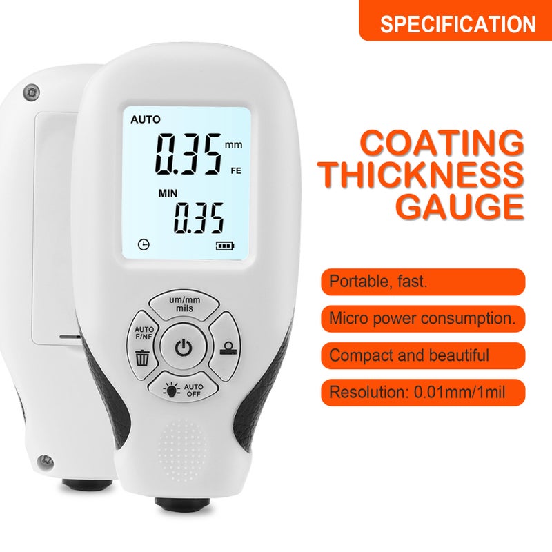 Paint Thickness Tester Car Coating Film Thickness Gauge 0~2000um Digital Coating Meter With LCD Display Automotive Paint Films Tester - Image 5