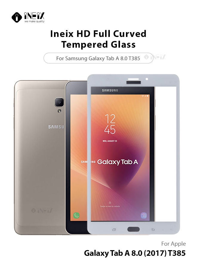 INEIX Full Screen Edge to Edge Screen Protector  For Samsung Galaxy Tab A 8.0 (2017) T385 - White  - Image 1