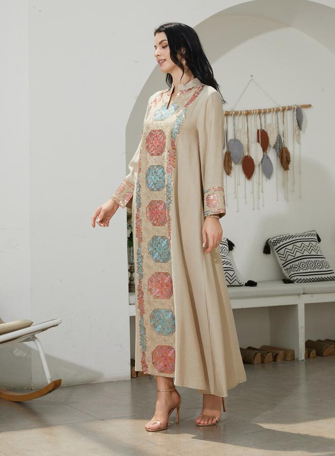 Take Two Sequined Embellished A-Line Jalabiya - Image 5