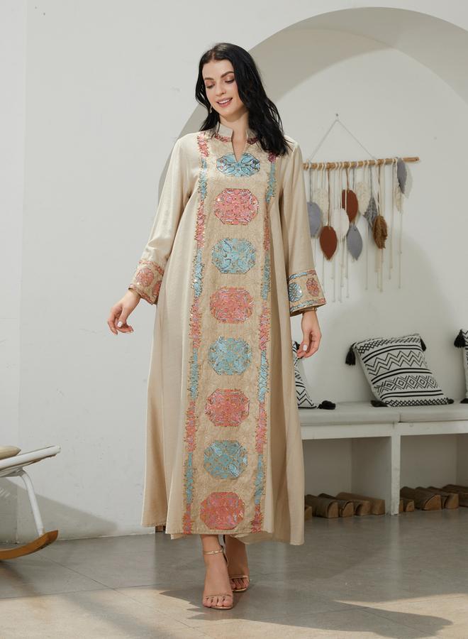 Take Two Sequined Embellished A-Line Jalabiya - Image 1