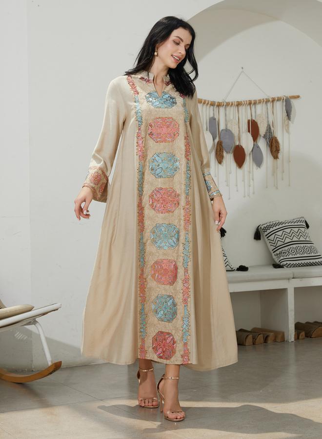 Take Two Sequined Embellished A-Line Jalabiya - Image 4