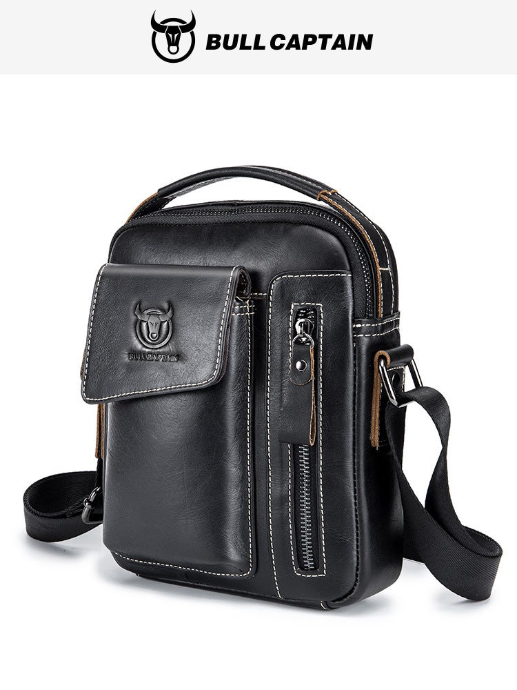 Captain Cow Leather Top Layer Cowhide Shoulder Bag Men'S Soft Genuine Leather Vertical Menbag Mobile Phone Men'S Shoulder Bag - Image 2